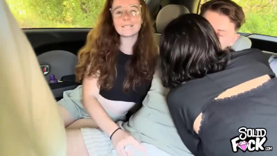 College Girls Seduced Their Uber Driver Made Him Their Bitch in a Wild Threesome vol1