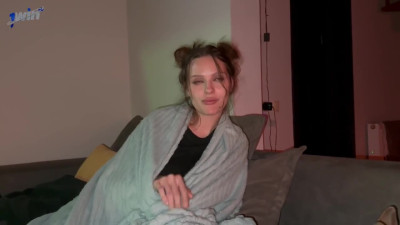 Stepsis gave a oral job and got jism on her face. Lost bet, now shes a XXX!