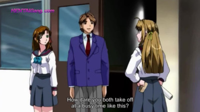 Horny anime lesbian teens skip class to lick pussy in the schoolyard ⋇ HENTAI Porn