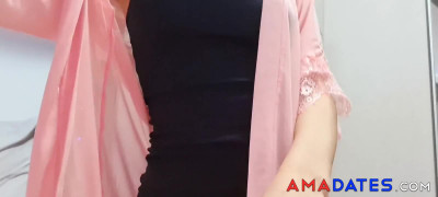Striptease and JOI in English by Tattooed Teen on Webcam