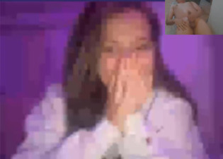 Omegle girl sees me cum and I love her reaction