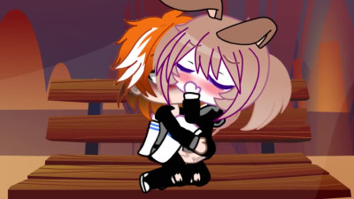 Fucking on a public bench - Gacha Club