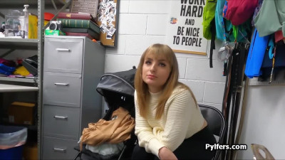 Big dick for dildo stealing hottie in the back office