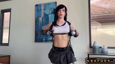 Sweetie Fox and Tifa Lockharts Fat Cock Deepthroat and Cum on Pussy Fuck ep1