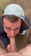 Gay stupid slut Steph Ericks sucks my cock like dinner!
