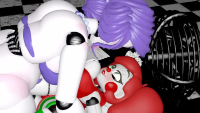 Futanari Ballora fucks her Daughter Circus Baby in the FNAF 2 Office~