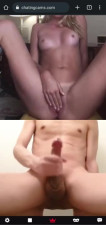 Petite blonde teen shaking orgasm on chat