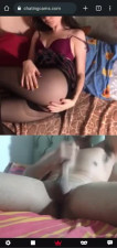 Sexy teen in stockings gets naked on chat