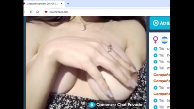 Beautiful latina teen flashing on random chat