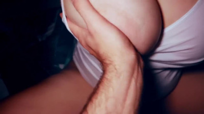 Big Ass BBW Smiles at Cumshot on Face and Tits