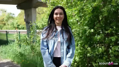 GERMAN SCOUT - Fit Slim Teen Viks Angel Pick Up for Hard Casting Fuck in Germany