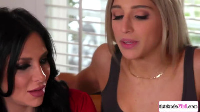 Lesbian teens seducing milf faculty to have threesome