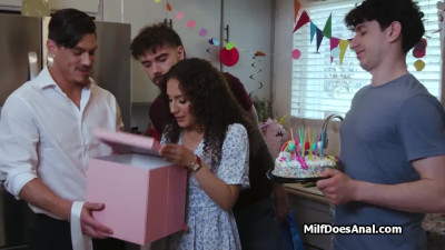 Anal gang bang for slutty Latina milfs bday