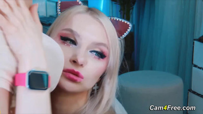 Naughty Blonde Teases with Deep Wet Oral Play