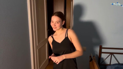 Redhead Teen with Big Tits Gives a Valentines Day Blowjob for a Strap