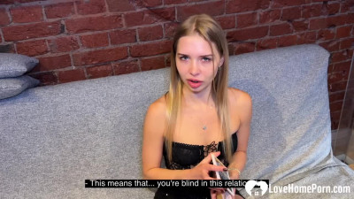 Our Card Bet Ends with Me Fucking Her Hard on the Couch