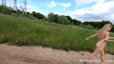 Russian Teen Webcam Girl Goes Public with Footjob and Big Ass