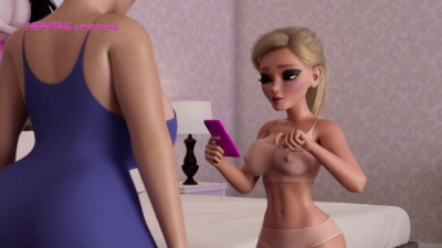 Long Day Ends in Hard Sex on Her Favorite Couch ◈ 3D Shemale Sex