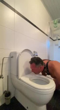 Steven Co exposed when cleaning up the toilet for mistress