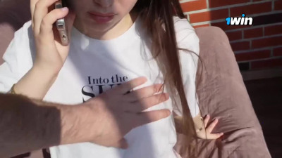 Amateur Russian Valeria Sladkih cheats with hard-core sex, phone call with