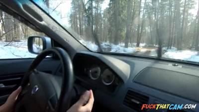 Naked Russian Babe Pours Washing Liquid on Her Big Ass