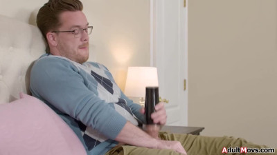 Im secretly masturbating on my dadinlaw using a stroker toy