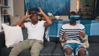Fuck black guy and VR glasses