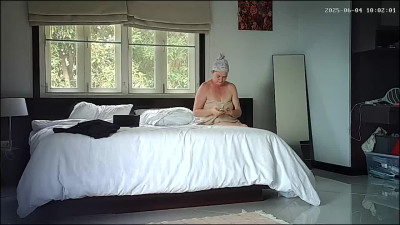 Unaware Wife changing in bedroom