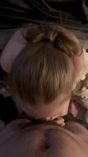 cute blonde gets a cum shot