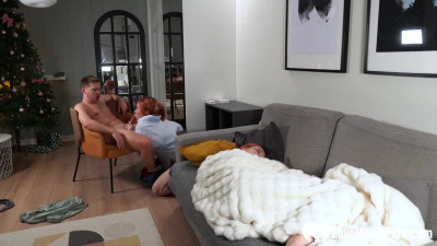 Our roomate was in bed when we fucked
