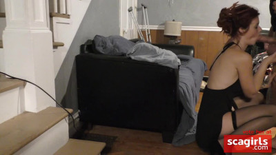 Kinky Teen Creampied by Big Cock on Couch