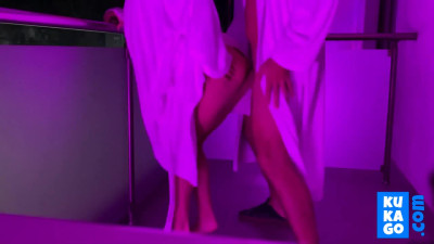 Risky Public Sex on a Hotel Balcony During Ski Season
