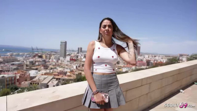 GERMAN SCOUT - Latina Girl Kitty Love Pick Up for Casting Fuck with massive Cum
