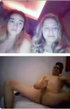 Three Omegle girls watch me jerk off