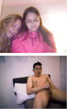 Two Omegle girls watch my jerk off and cum