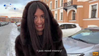 Public cumwalk with strangers for money? Yes please, crazy and bare sloppy girl!
