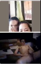 Two Asian Omegle girls watch me jerk off and cum
