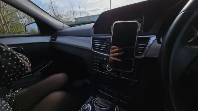 Handjob in a Car by Sexy GF Leads to a Quick Public Cumshot
