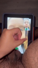 jerking off a cute puffing girl and cumming on her