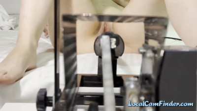 Photographers POV: Hardcore Sex Machine Session with Bound Solo Female