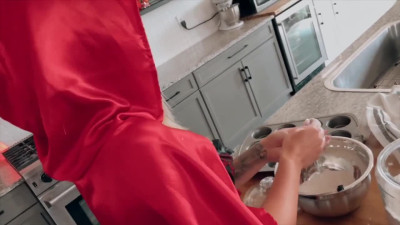 Red Riding Hoods Kitchen Blowjob and Rough Fucking