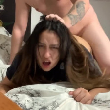 Rough Anal and Cumshot for Sexy Latina Amateur