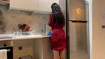 Hot Kitchen Sex with my Brunette Girlfriend