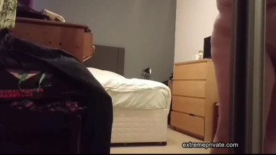 Spying on naked chubby stepmother