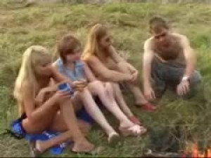 Night in a field in russia