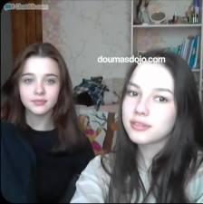 Cute girls show feet on omegle