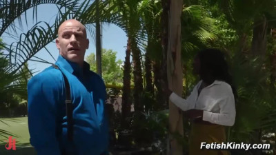 Ebony real estate agemt BDSM fucked