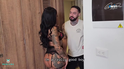 Busty Colombian Takes Milk from the Cuckold Neighbor- Mariana Martix & Pamela