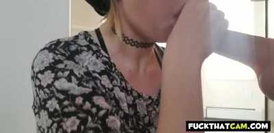 Wet Teen Dildo Blowjob