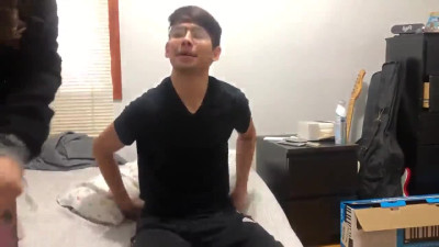 Teen boy gets a visit from his girlfriend - real sensual amateur clip